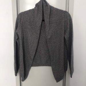 Grey 100% cashmere cardigan
